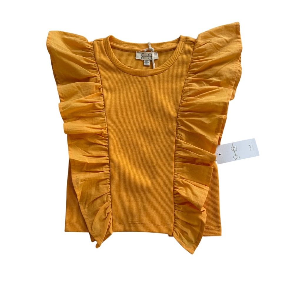 Kids Ruffled Orange Top